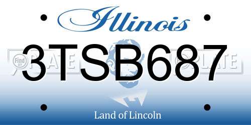 3TSB687 Illinois License Plate