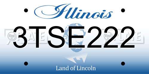 3TSE222 Illinois License Plate