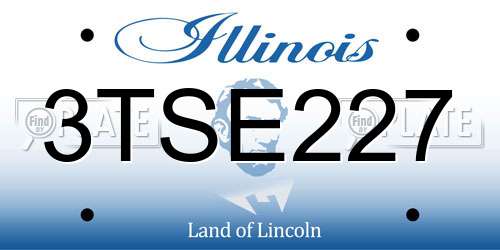 3TSE227 Illinois License Plate