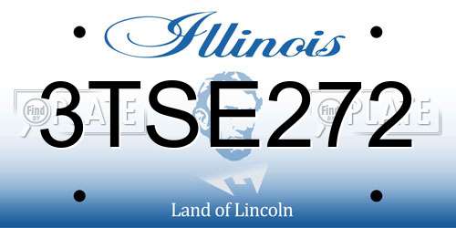 3TSE272 Illinois License Plate