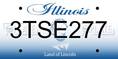 3TSE277 Illinois License Plate
