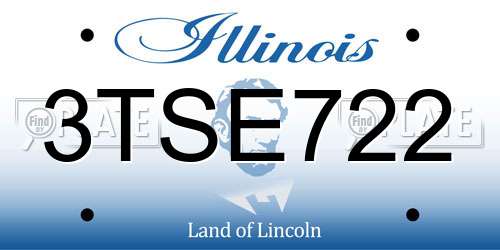 3TSE722 Illinois License Plate