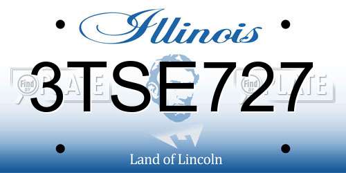3TSE727 Illinois License Plate