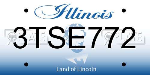 3TSE772 Illinois License Plate