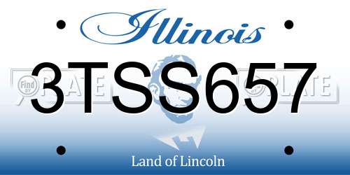 3TSS657 Illinois License Plate