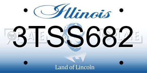 3TSS682 Illinois License Plate