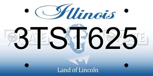 3TST625 Illinois License Plate