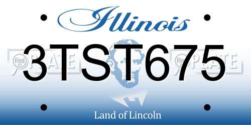 3TST675 Illinois License Plate