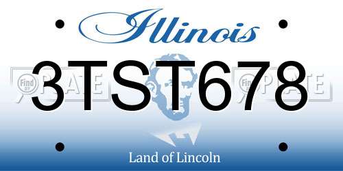 3TST678 Illinois License Plate