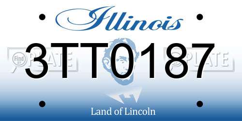 3TT0187 Illinois License Plate
