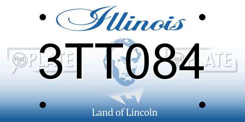 3TT084 Illinois License Plate