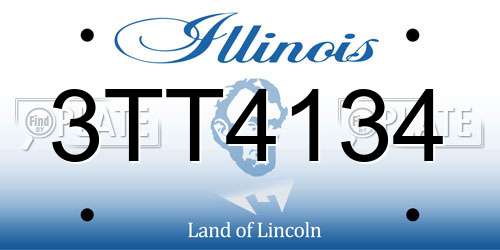 3TT4134 Illinois License Plate