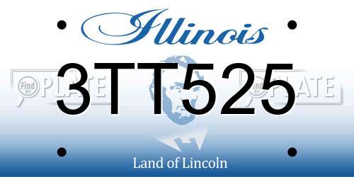 3TT525 Illinois License Plate