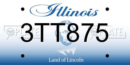 3TT875 Illinois License Plate