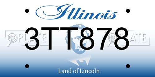 3TT878 Illinois License Plate