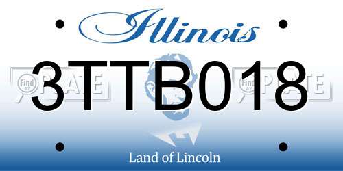 3TTB018 Illinois License Plate