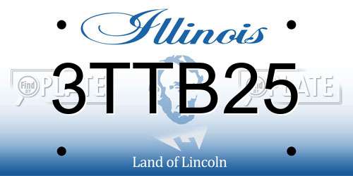 3TTB25 Illinois License Plate