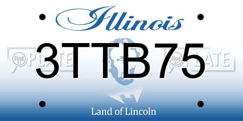 3TTB75 Illinois License Plate