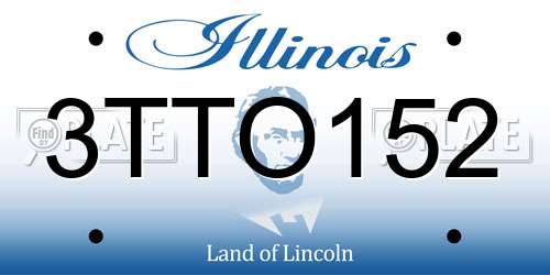 3TTO152 Illinois License Plate