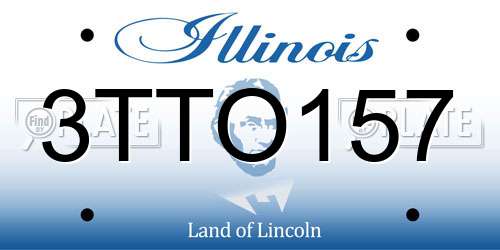 3TTO157 Illinois License Plate