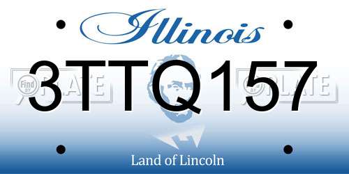3TTQ157 Illinois License Plate