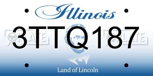 3TTQ187 Illinois License Plate