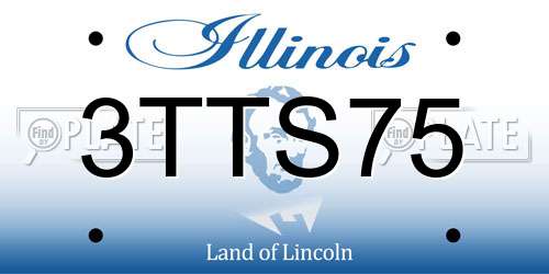 3TTS75 Illinois License Plate