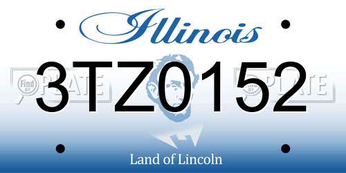 3TZ0152 Illinois License Plate