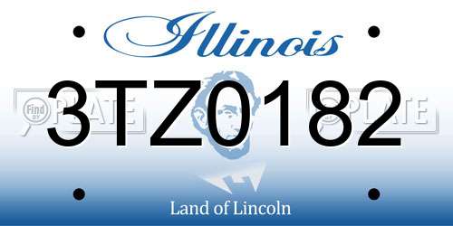 3TZ0182 Illinois License Plate