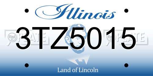 3TZ5015 Illinois License Plate