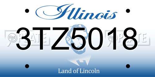 3TZ5018 Illinois License Plate