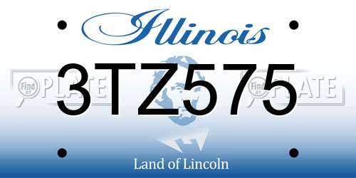 3TZ575 Illinois License Plate