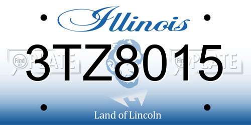 3TZ8015 Illinois License Plate