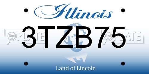 3TZB75 Illinois License Plate