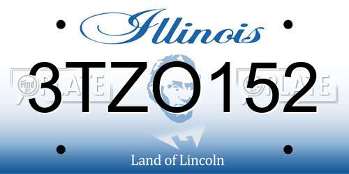 3TZO152 Illinois License Plate
