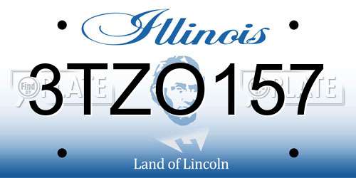 3TZO157 Illinois License Plate