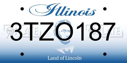 3TZO187 Illinois License Plate
