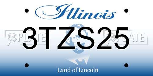 3TZS25 Illinois License Plate