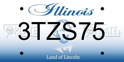 3TZS75 Illinois License Plate