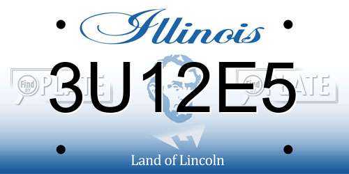 3U12E5 Illinois License Plate