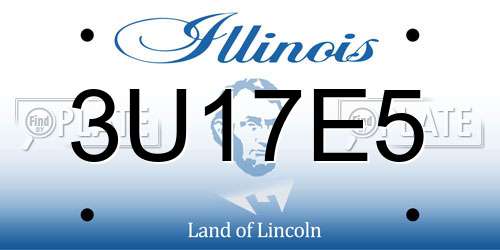 3U17E5 Illinois License Plate