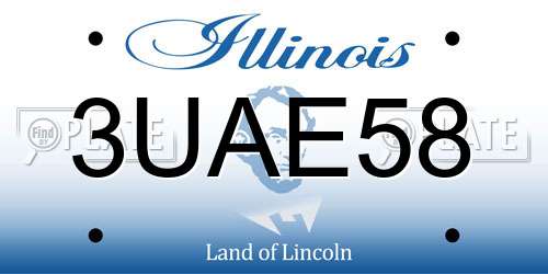 3UAE58 Illinois License Plate