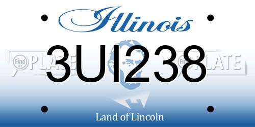 3UI238 Illinois License Plate