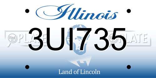 3UI735 Illinois License Plate