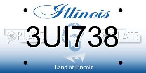 3UI738 Illinois License Plate
