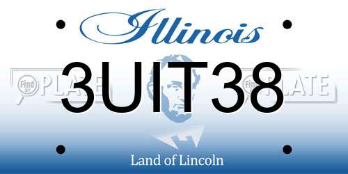 3UIT38 Illinois License Plate