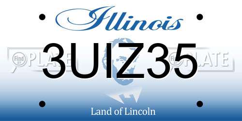 3UIZ35 Illinois License Plate