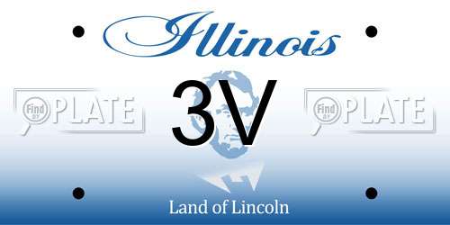 3V Illinois License Plate