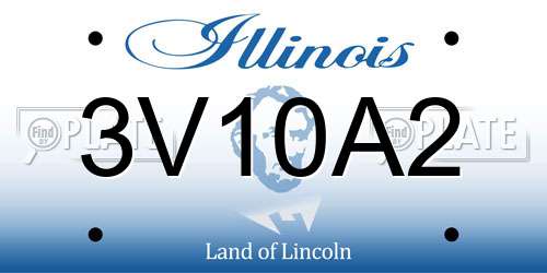 3V10A2 Illinois License Plate