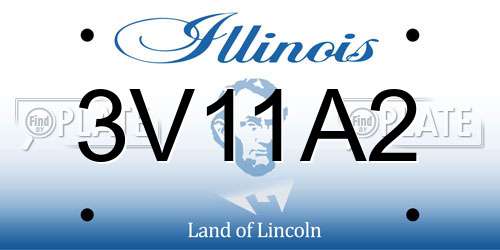 3V11A2 Illinois License Plate